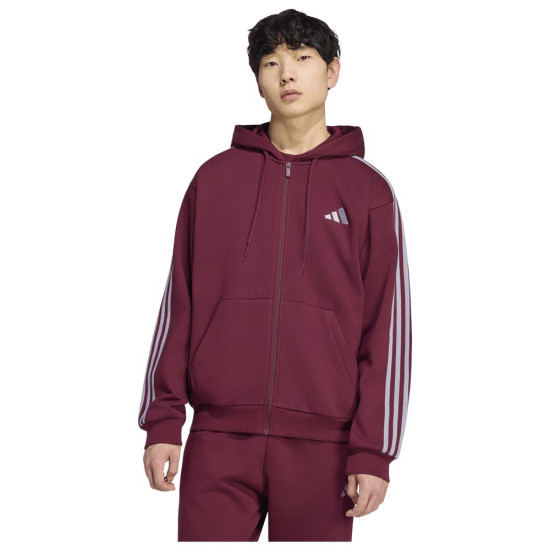 Adidas Ανδρική ζακέτα Essentials 3-Stripes Fleece Full-Zip Hoodie